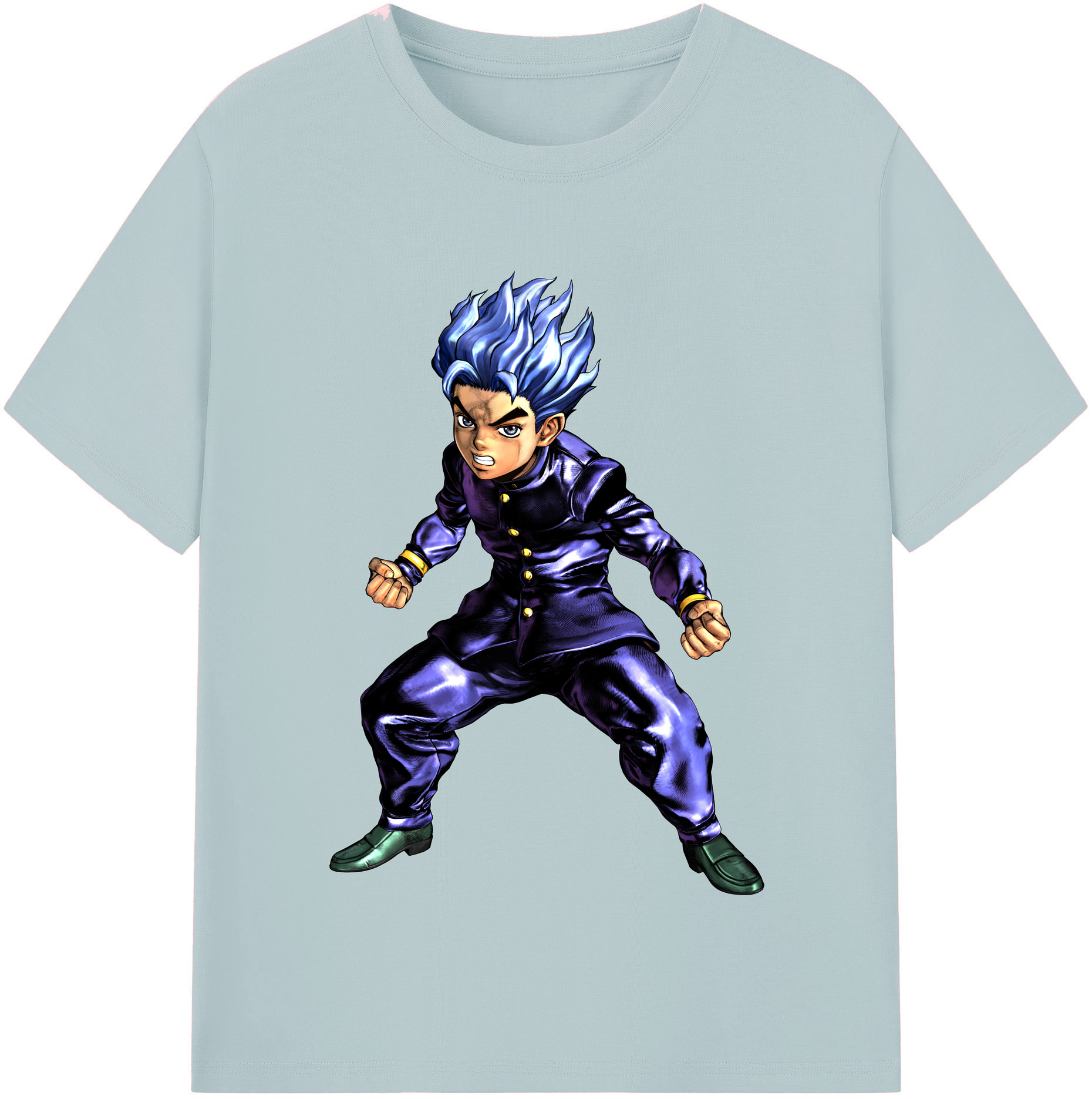 （画像用） ジョジョの奇妙な冒険 広瀨康一 JoJo's Bizarre Adventure Hirose Koichi 綿100％半袖Tシャツ（フロントプリント）